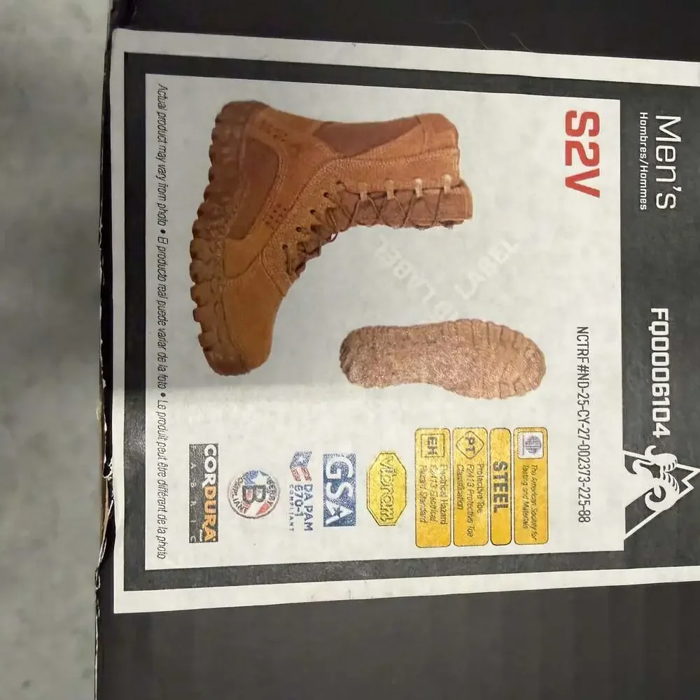 Rocky S2V Steel Toe Tactical Military Boot, Coyote Brown, Size 5.5 M